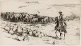Edward Borein, Trailherd #2, etching Original pencil signature lower right $1,000-1,500