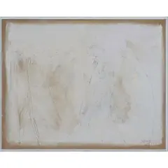 Adja Yunkers, "Rembrandt's Wounds IV,", 1977, acrylic and string collage on canvas
