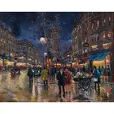 Robert Lebron, "Paris Evening Snow,", oil on canvas