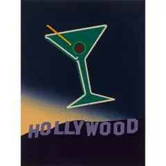 John Register, "Hollywood,", 1989, silkscreen, with poet, Charles Bukowski