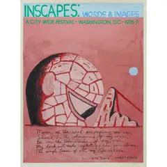 Philip Guston, "Inscapes: Words and Images, A City-Wide Festival-Washington, DC-1976-7,", 1977, screenprint, with poem