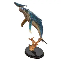 Robert Wyland, "Genesis,", 1997, bronze on marble