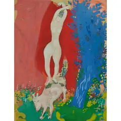 Marc Chagall, Femme de Cirque [Circus Woman], circa 1960, color, lithograph