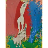 Marc Chagall, Femme de Cirque [Circus Woman], circa 1960, color, lithograph