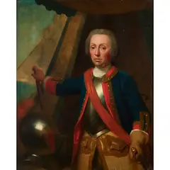 Philip van Dijk, Portrait of a Cavalry Officer, 1741, oil on panel