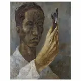 Hombre con flamas surrealista by Guillermo Meza Álvarez, 1941, Óleo sobre tela, offered Sep 2023