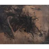 Luis Nishizawa, Untitled, Tinta sobre papel sobre madera