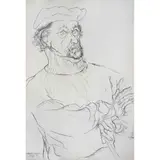 Héctor Xavier, Retrato de Chucho Reyes, Tinta sobre papel