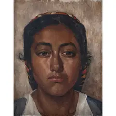 Alberto Garduno, María, 1940, Óleo sobre tela sobre madera