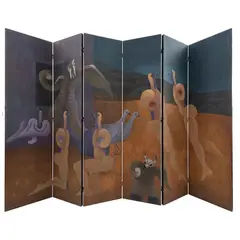 Emilio Ortiz, Untitled, Óleo sobre madera, biombo unido por bisagras, doble vista