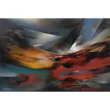 Viento de montaña by Leonardo Nierman, Acrílico sobre masonite, offered Sep 2023