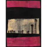 Arturo Morín, Los monolitos, 2023, Mixta sobre tela
