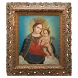 Virgen del Refugio, MÉXICO, SIGLO XIX, Óleo sobre tela