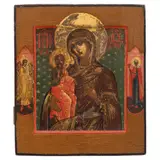 Icono, VIRGEN CON EL NIÑO, Óleo sobre tabla