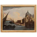 Francesco Tironi, VEDUTA DE LA IGLESIA DE SANTA MARÍA DE LA SALUD DE VENECIA, Óleo sobre tela