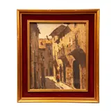 Barcelona Típica by Rafael Fernández de Soto, Óleo sobre tela, offered Sep 2023