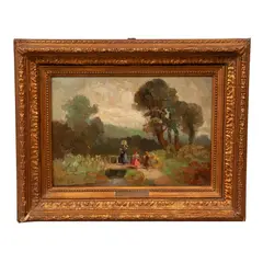 Béla Belavary, Escena costumbrista, Óleo sobre madera