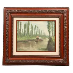Jorge Rendón Tapia, Xochimilco, Óleo sobre tela