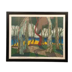 Alejandro Haddad, Estadia del bosque "Árbol Rojo", Serigrafía P. A