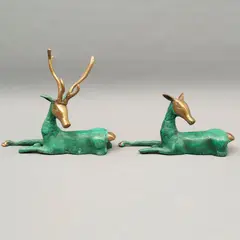 Venados, SIGLO XX, Bronce, patinado en color verde
