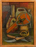 Bodegón by Raúl Infante Velázquez, Óleo sobre masonite, offered Aug 2023