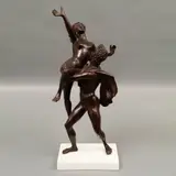 SIGLO XX by El Rapto de la Sabina*, Bronce, patinado en color marrón; base de alabastro, offered Aug 2023