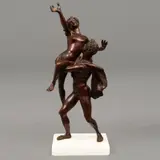 SIGLO XX by El Rapto de la Sabina*, Bronce, patinado en color marrón; base de alabastro, offered Aug 2023