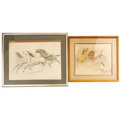 Fernando Casas, Caballos, Acuarelas sobre papel