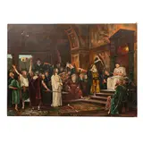 Anónimo, Jesús ante Poncio Pilato, Óleo sobre tela