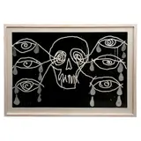 Calavera llorando by Emiliano Gironella Parra, Xilografía, serigrafía y hoja de oro 5 / 5, offered Aug 2023