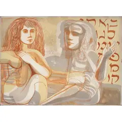 Song of the songs (Cantar de los Cantares), 1969 by Arnold Belkin, 1969, Litografía sin número de tiraje, offered Aug 2023
