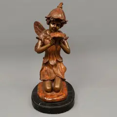 SIGLO XX by Hada, Bronce, patinado en color marrón; base de mármol negro, offered Jul 2023