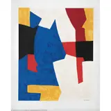 Serge Poliakoff, Composition (Composición), 1966, 1966, Litografía sin número de tiraje