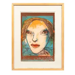 Leonel Góngora, Autorretrato, Litografía 88 / 100