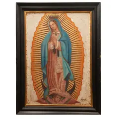 Virgen de Guadalupe by Anónimo, Óleo sobre yute, offered Jul 2023