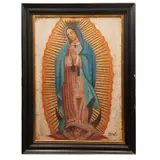 Anónimo, Virgen de Guadalupe, Óleo sobre yute