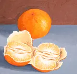 Mandarinas by Miguel Ángel Guerrero Garro, 2020, Óleo sobre tela, offered Jul 2023
