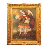 Anónimo, Árcangel San Gabriel, Óleo sobre madera