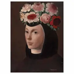 Monja Coronada by Benjamín Domínguez, Óleo sobre madera, offered Jun 2023