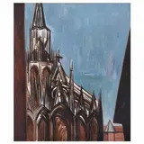 Raúl Anguiano, Iglesia de Rouen, Óleo sobre tela