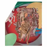 Arnold Belkin, Boceto para el mural "Descubrimiento y conquista del Nuevo Mundo", para la Biblioteca Pública de Popotla, Acrílico y lápiz de grafito sobre cartón