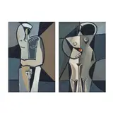 Ignacio Ortiz, De la serie Evas y Adanes I, Óleo sobre tela, díptico