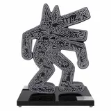 Keith Haring, Barking Dog, Escultura en plexiglás 21 / 50 en base de acrílico