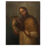MÉXICO, SIGLO XVIII by San Juan Nepomuceno, Óleo sobre tela adherida a tabla, offered Jun 2023