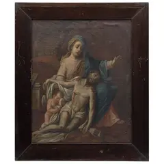 la Piedad, MÉXICO, SIGLO XIX, Óleo sobre tela