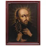 San Ignacio de Loyola, MÉXICO, SIGLO XVIII, Óleo sobre tela