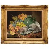 Charles Thomas Bale, BODEGÓN CON GRANADAS Y PIEZAS DE CAZA, Óleo sobre tela