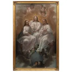 TRINIDAD ANTROPOMORFA by Rafael Joaquín Gutiérrez, Óleo sobre tela, offered Jun 2023