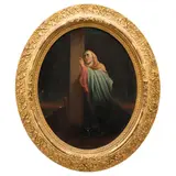 VIRGEN AL PIE DE LA CRUZ (VIERGE AU PIED DE LA CROIX) by A la Manera de Paul Delaroche, Óleo sobre cartón, offered Jun 2023