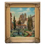 Rigau Geli, Monasterio de Poblet, 1958, Óleo sobre tela